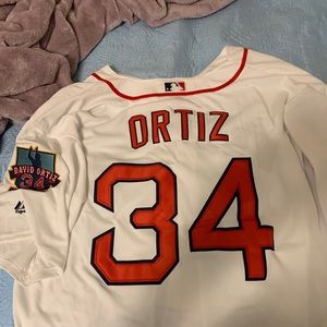 David Ortiz jersey with commemorative patch